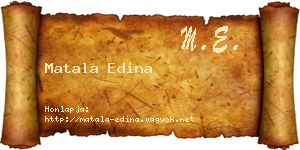 Matala Edina névjegykártya